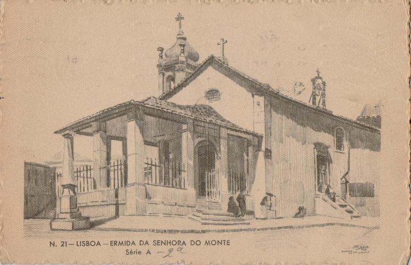 0429 v.jpg -     Lote:    429 (verso)                   Descrição:         1942 &mdash; Forças Mobilizadas. Selo "Tudo pela Nação" com sobrecarga a preto "ISENTO / PORTARIA / 10.509". FM2, ($25) azul claro. N.º 21 &mdash; Lisboa * Ermida da Senhora do Monte. Circulado do Porto (13.12.40) para Lisboa.        IC       Valor Base:     &euro; 10,00     Valor Venda:     &euro;      